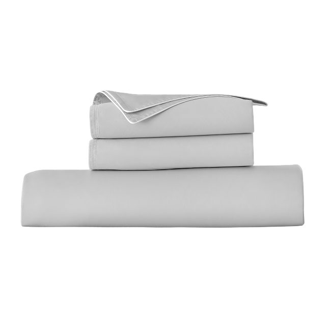 Grey solid duvet cover set.