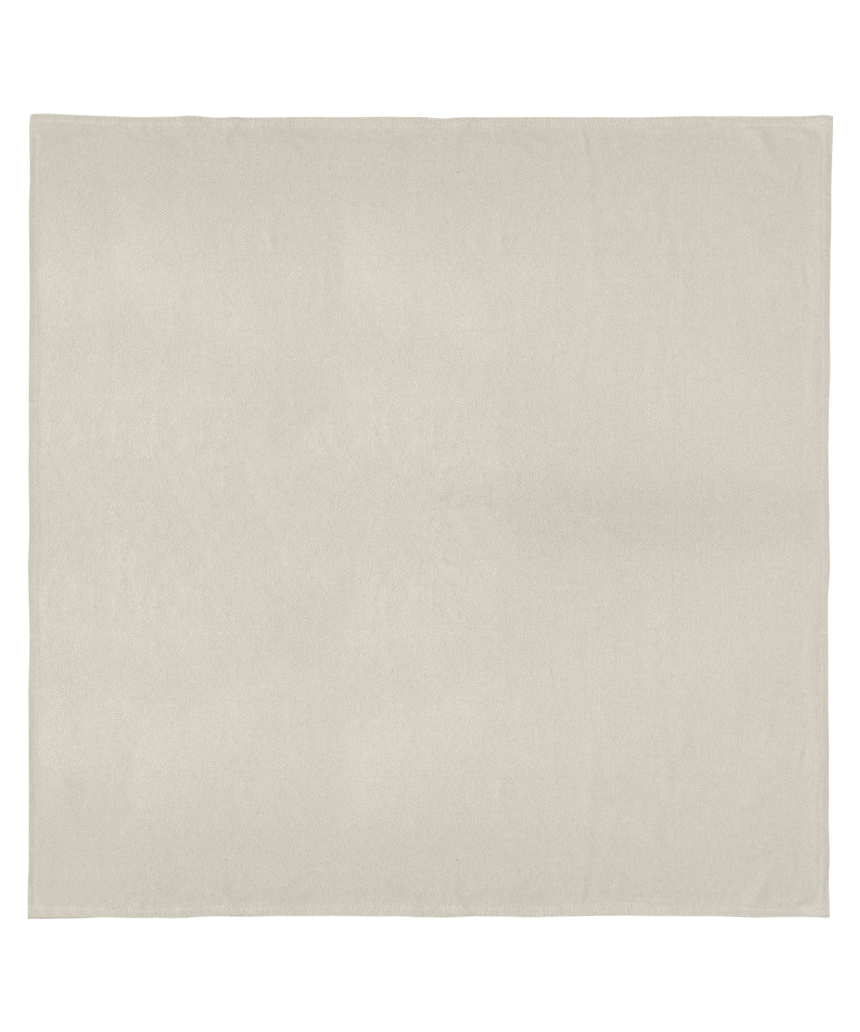 A plain, light beige fabric square or fabric swatch shown flat against a white background.