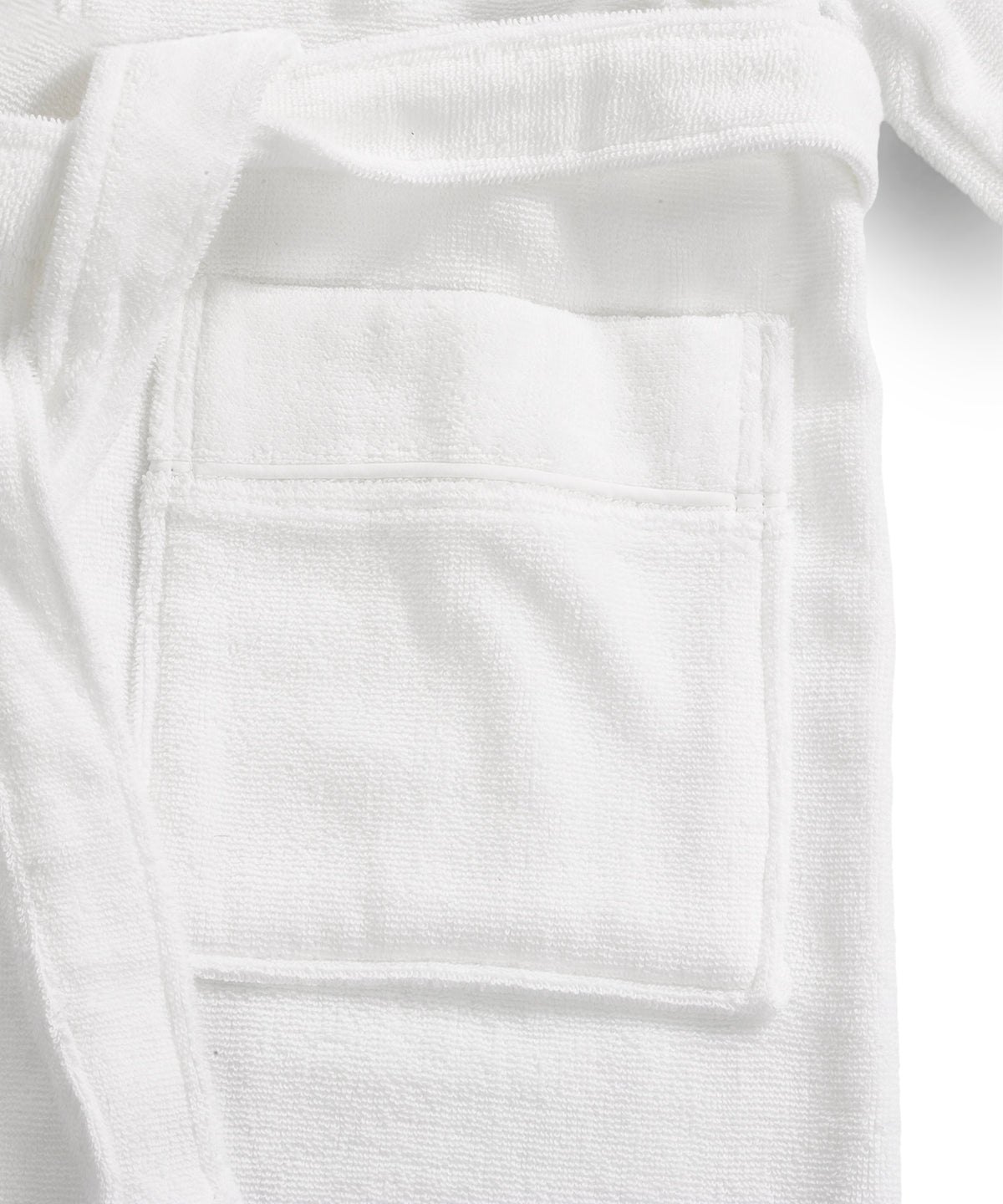 Close-up of the white robe pocket.